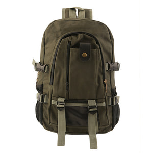 Unisex Backpack Vintage Canvas Rucksack Preppy School Shoulder Travel Satchel M2