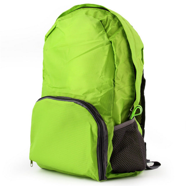 Portable Men Women Zipper Soild Nylon Backpack Hiking Bag Camping Travel Rucksack Sports Pack free shipping