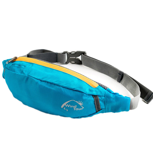 Wind Tour Unisex Running Bum Bag Travel Handy Hiking Sport Waist Belt Zip Fanny Pack Running Bag free shipping
