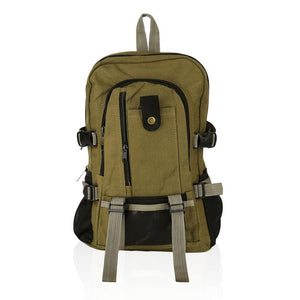 Unisex Backpack Vintage Canvas Rucksack Preppy School Shoulder Travel Satchel M2