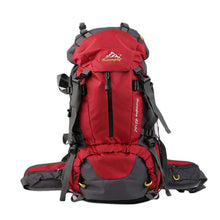 Pratical 50L Waterproof Outdoor Hiking Backpack Camping Travel Bags Climbing Backpack Knapsack with Rain Cover