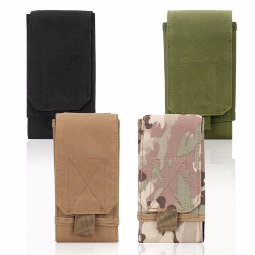 Outdoor CS Holster Equipment Bag 16*10*3cm Waist Bag Molle Bag Portable Phone Bag Wear Resistant Oxford Cloth Bag
