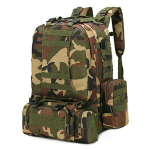 Outdoor Camping Backpack Large Capacity Sports Hiking Military Tactical Mountaineering Bag Waterproof Oxford Cloth Bag
